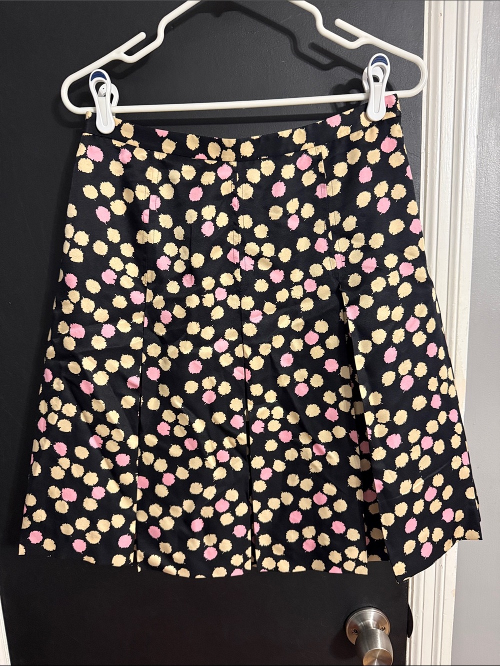 J. Crew Silk Polka Dot Pleated Y2K Skirt Size: 4 Length: 21”